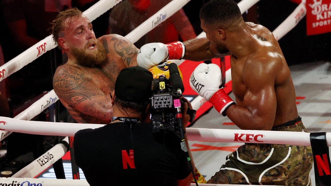 Anthony Joshua knocks out Jake Paul to win controversial Netflix boxing bout
