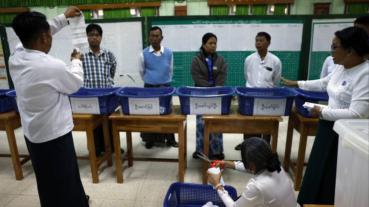 Myanmar military-backed party leads in election’s first phase by wide margin