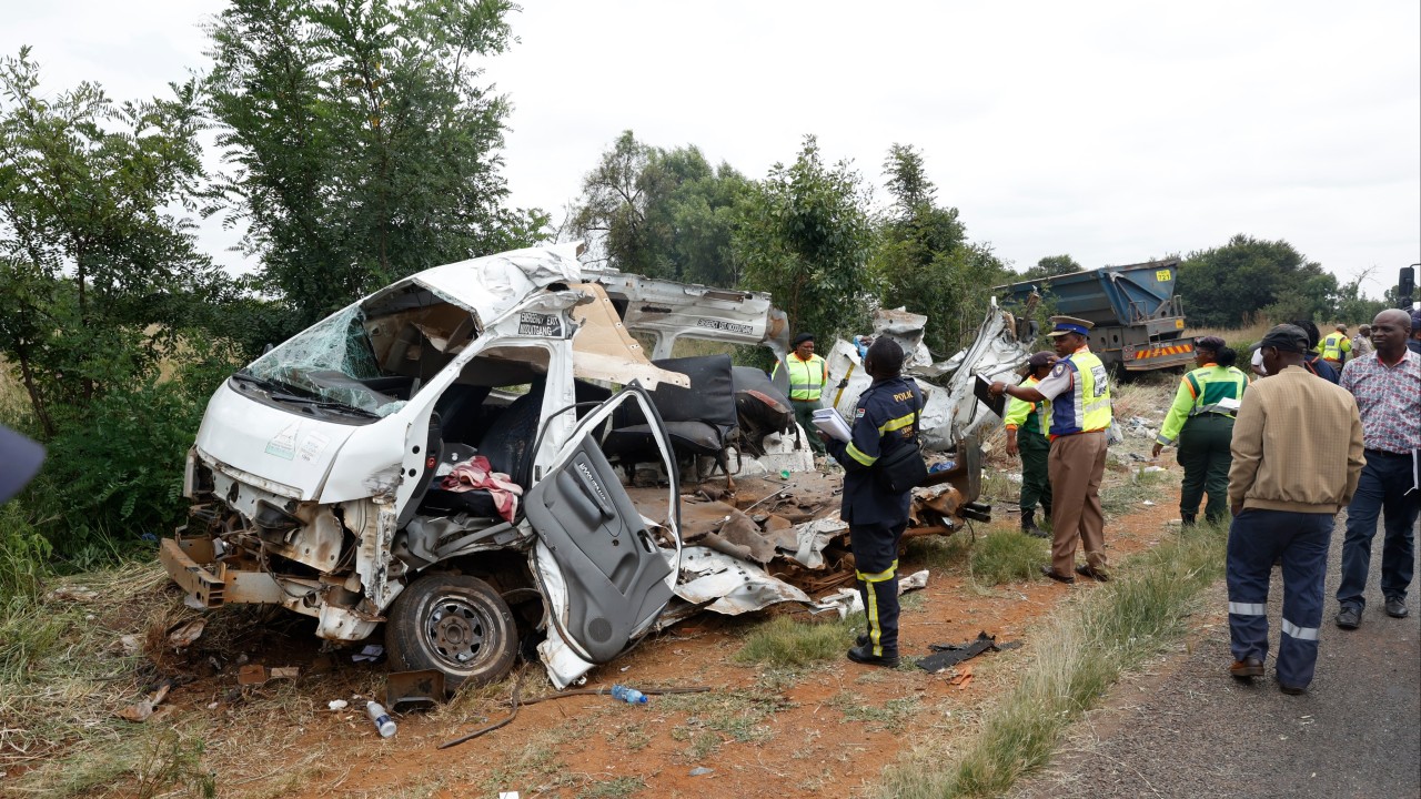 13 children killed in South Africa as minibus collides with truck near Johannesburg
