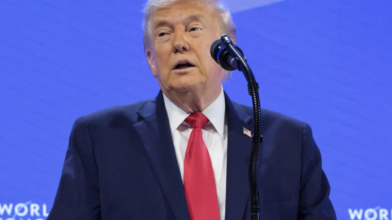 Donald Trump addresses World Economic Forum in Davos