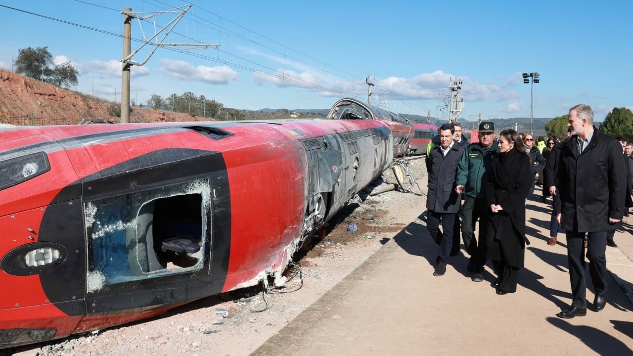 Spain’s royals visit deadly train crash site as country mourns