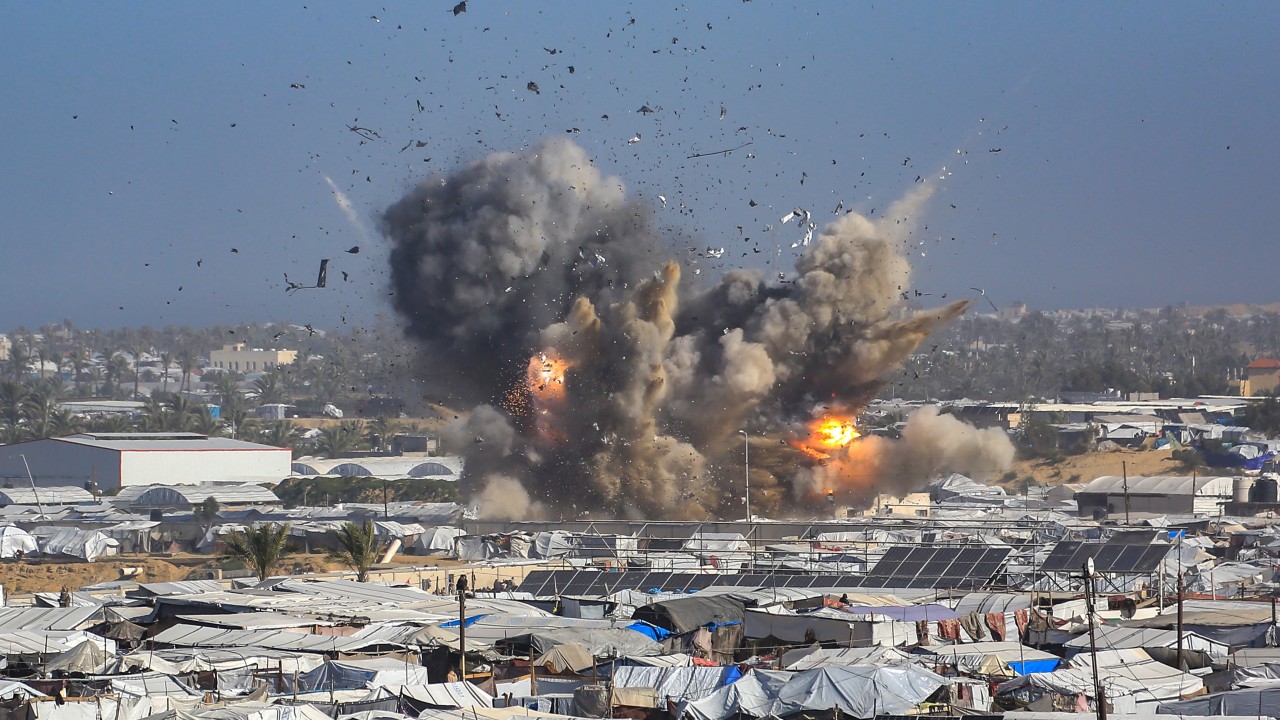 Israeli strikes on Gaza kill at least 20, including children at tent camp, say hospitals