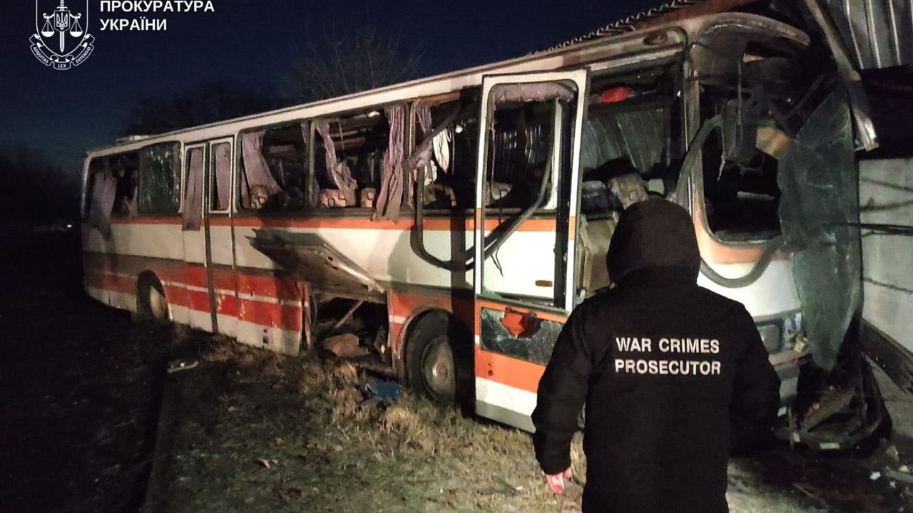 Russian drone strike on bus in Ukraine kills 12 miners as more peace talks loom