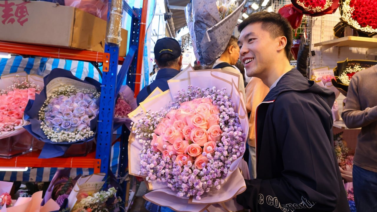 Flower sales in Hong Kong bloom as Valentine’s Day shoppers splash out on gifts