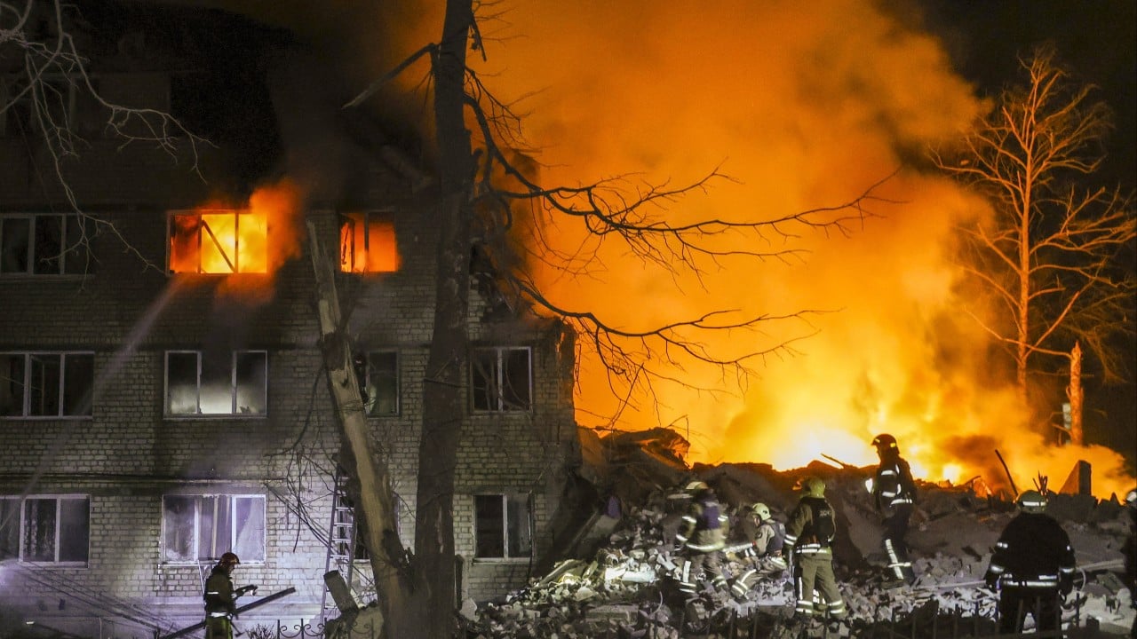 At least 7 killed in Ukraine’s Kharkiv as Russia strikes apartment building