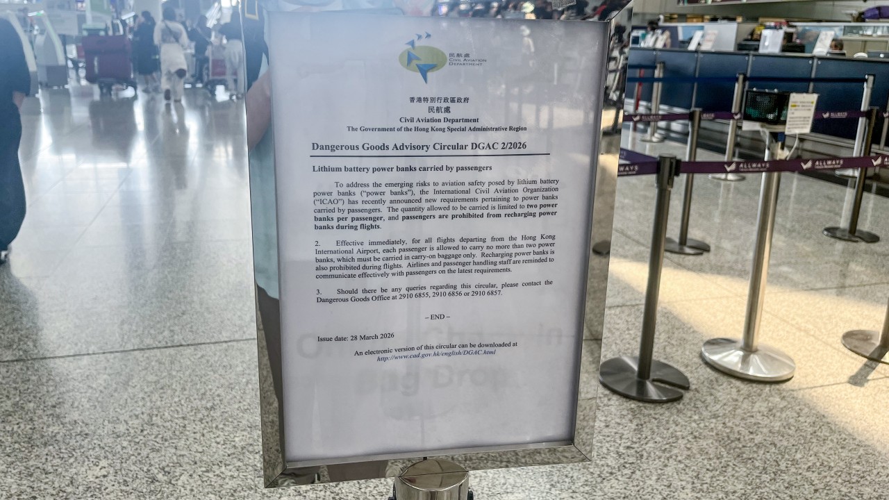Hong Kong passengers caught off guard by new airport limit of 2 power banks