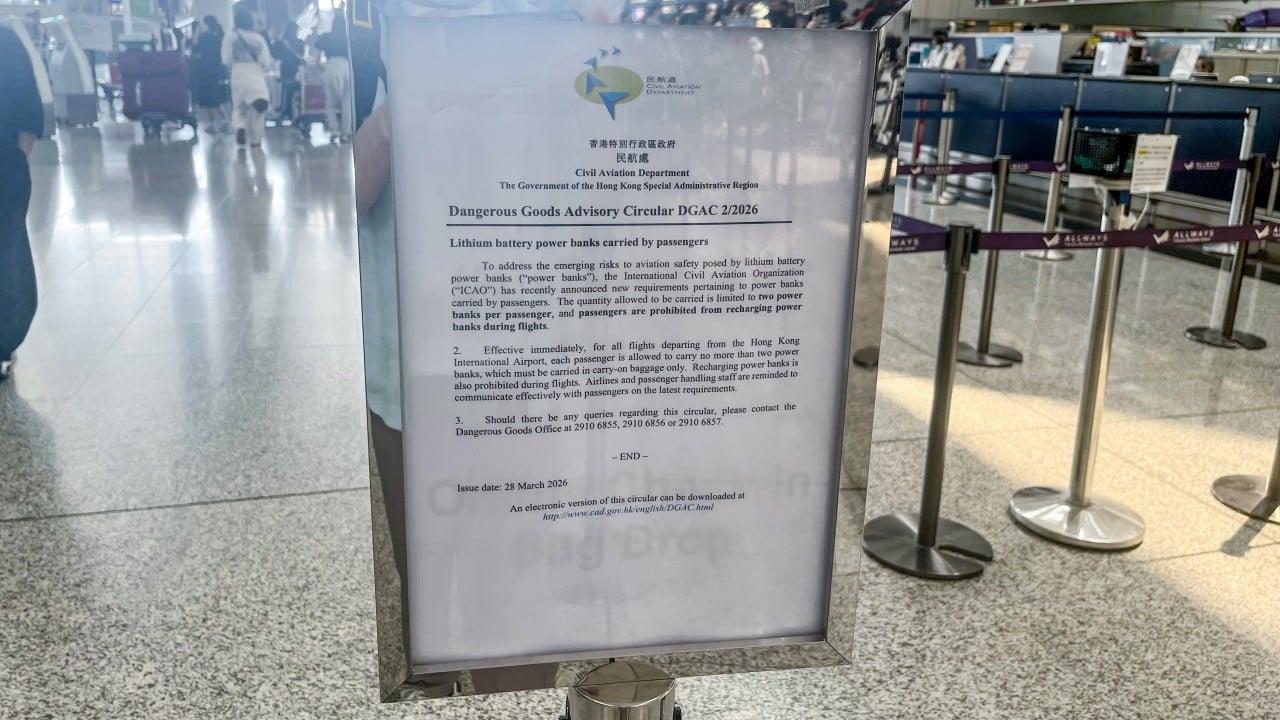 Hong Kong passengers caught off guard by new airport limit of 2 power banks
