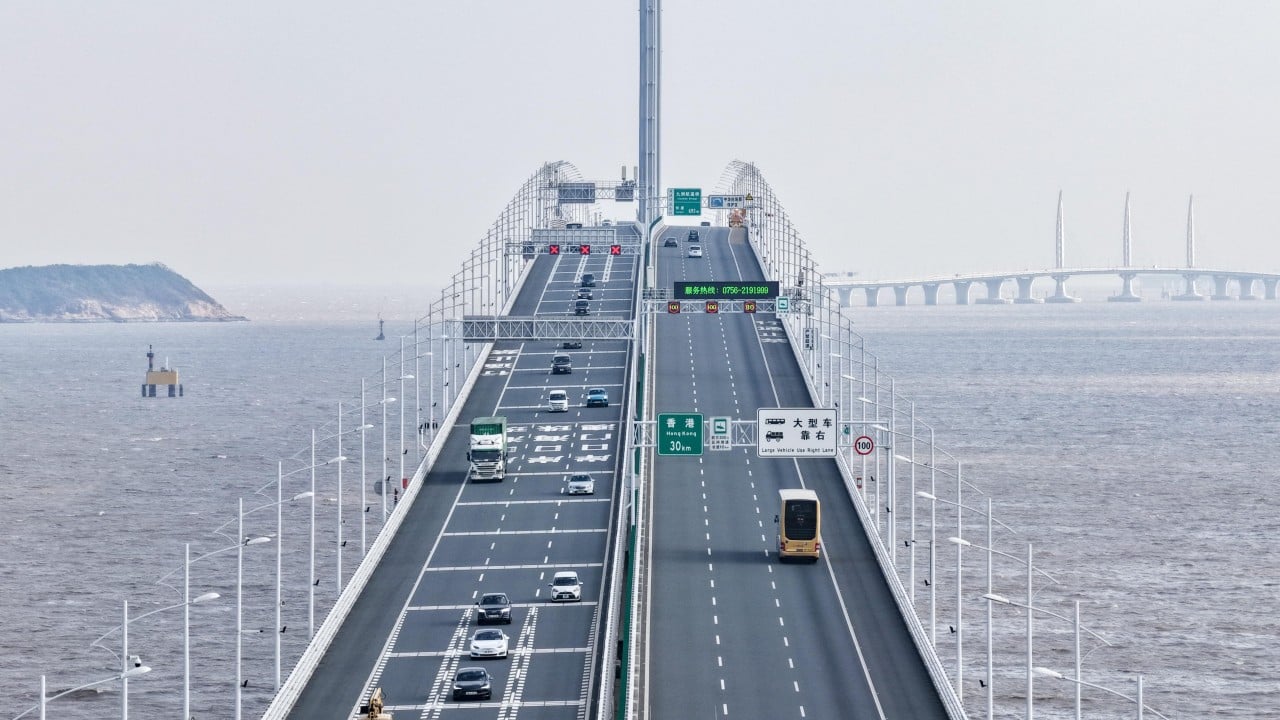 Car record for mega bridge’s Hong Kong checkpoint as F&B sector feels holiday pain