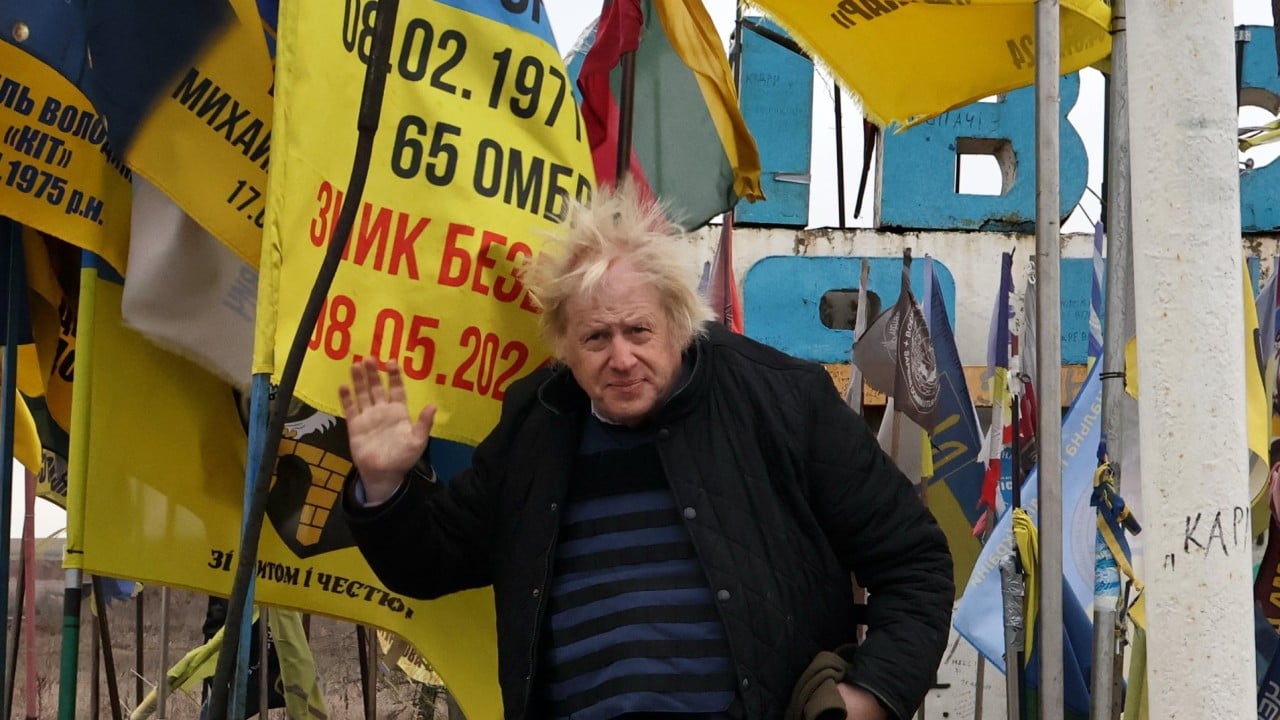 Ex-UK PM Boris Johnson criticises ‘timidity’ over Ukraine after visit for film