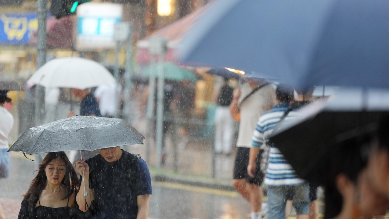 Hong Kong Observatory issues amber rainstorm signal, warns of hail, violent gusts