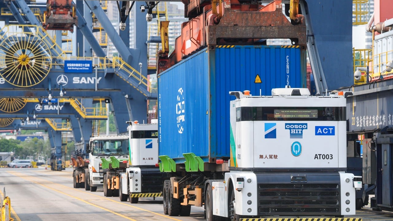 First AI driverless trucks deployed to tackle Hong Kong port labour shortage
