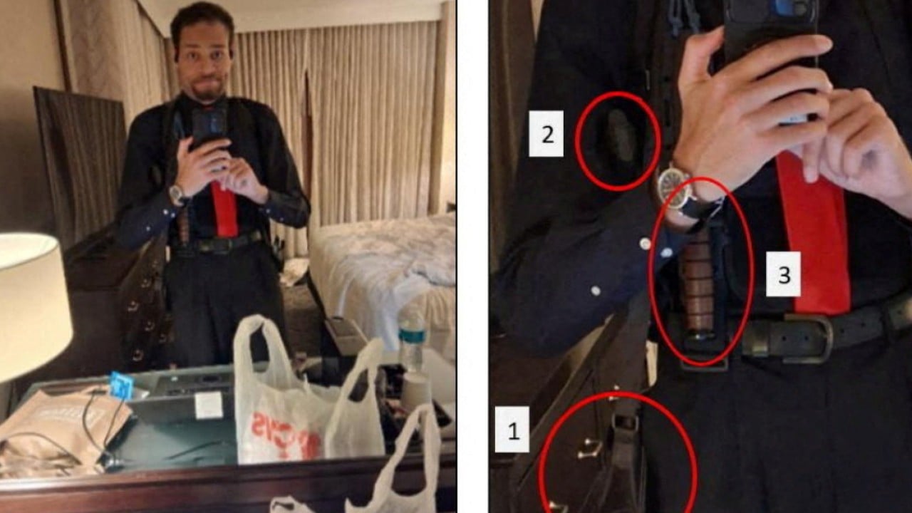 Man charged with trying to kill Trump took photo with knife in hotel