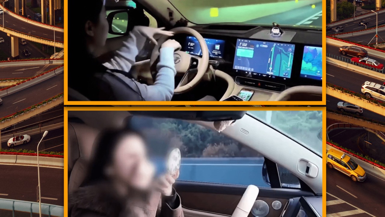 China woman fined for applying make-up, dancing while driving; claims assisted driving more reliable