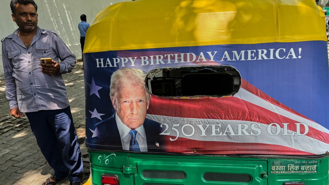 Why Trump’s face is popping up on Indian autorickshaws