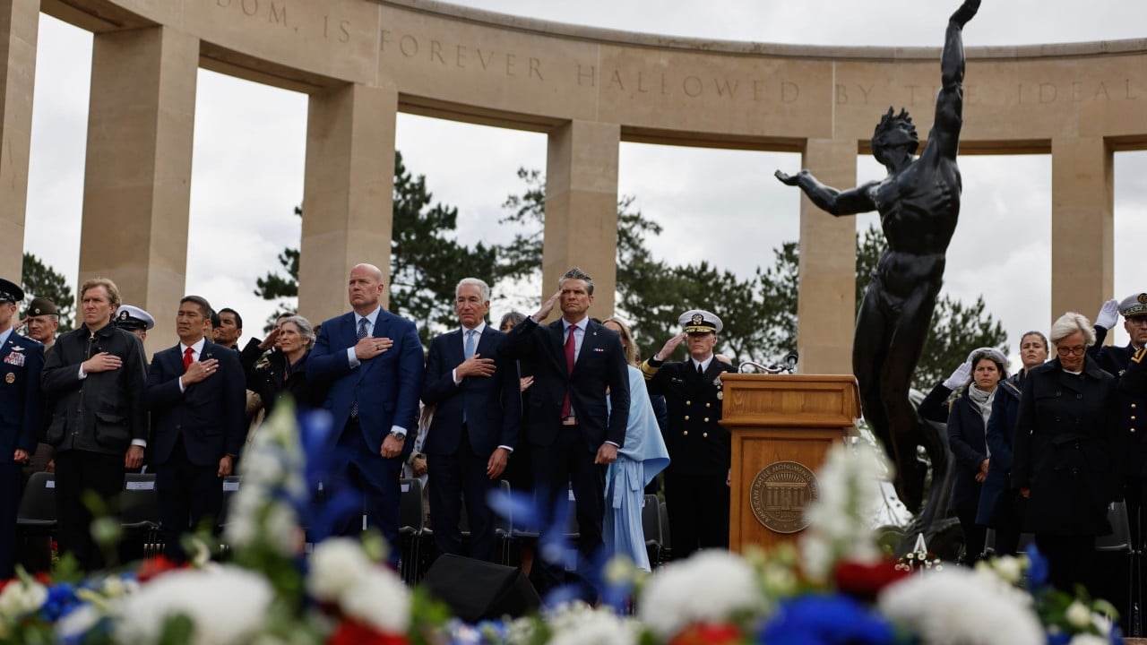 In D-Day speech, Hegseth urges Europe to counter ‘invasion’ of migrants