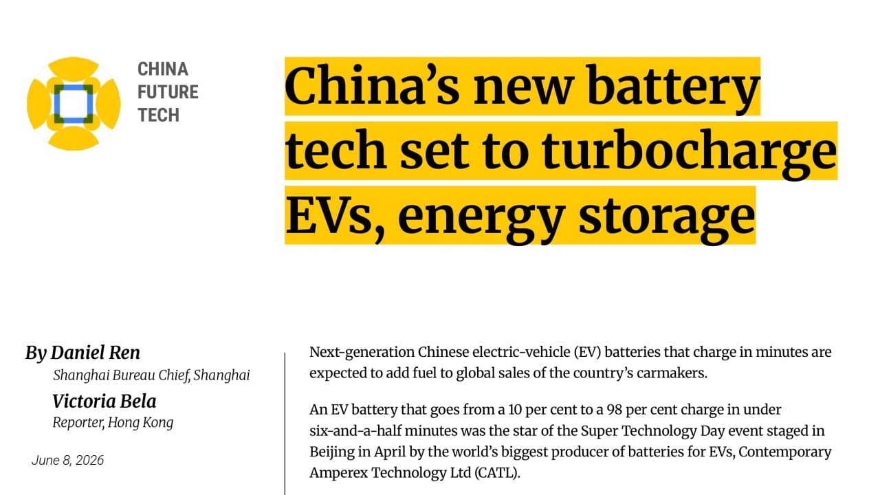China’s new battery tech set to turbocharge EVs, energy storage