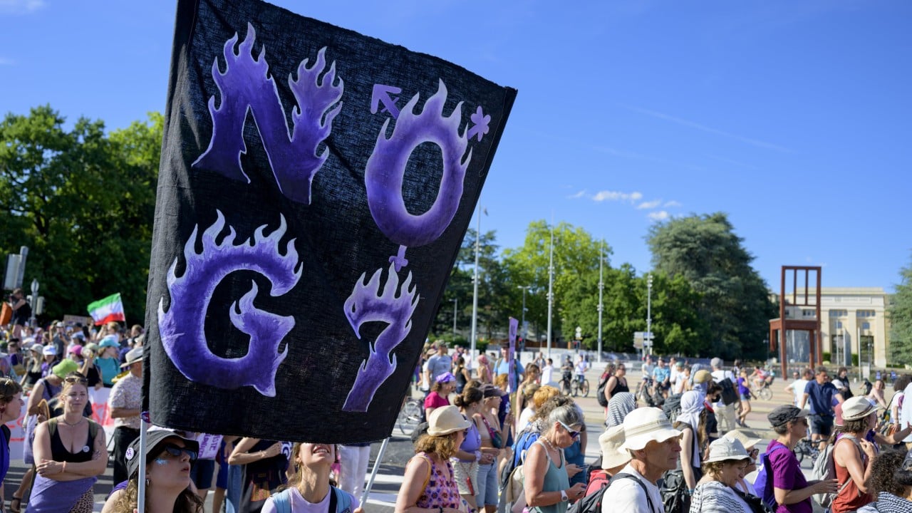 Thousands hold G7 protest in Geneva as world leaders prepare for summit in nearby France