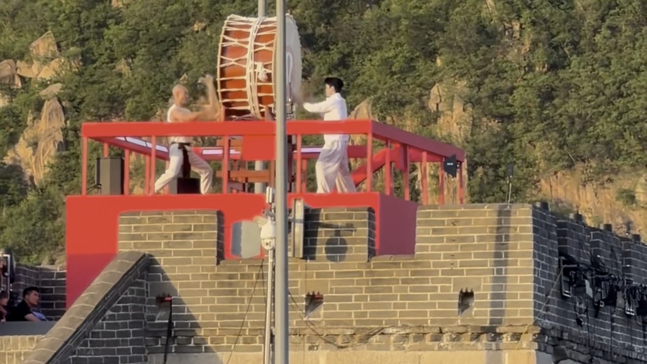 Lululemon apologises for China event with actor beating Japanese drum on Great Wall