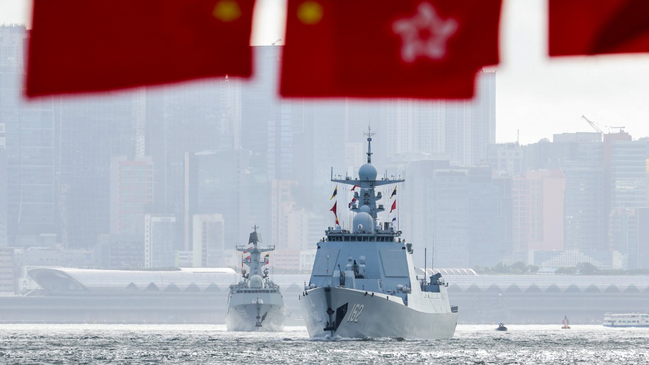 Residents, visitors flock to waterfront as PLA navy ships sail into Hong Kong