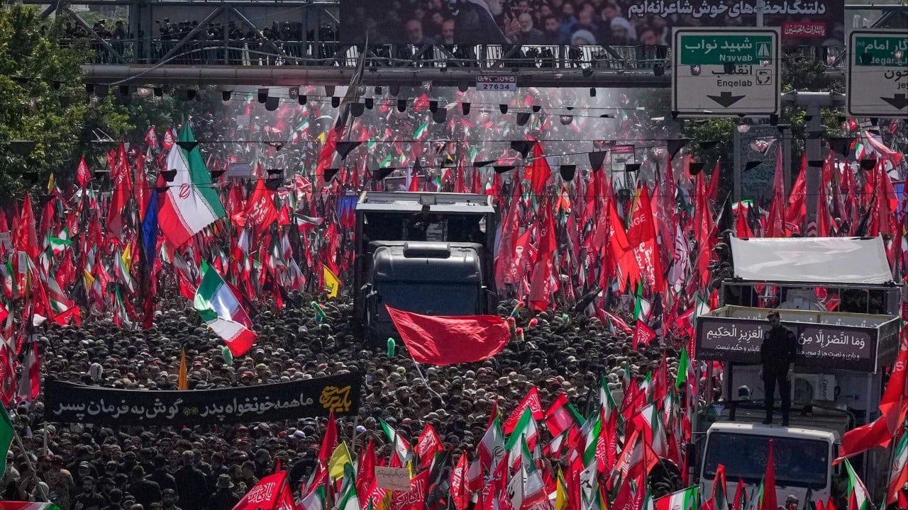 Crowds fill Tehran as funeral procession begins for Iran’s slain supreme leader Khamenei