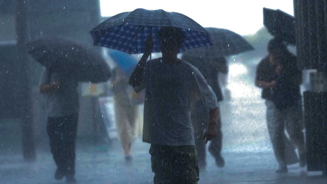 Serious flooding risk in Hong Kong’s Yuen Long under amber rainstorm signal
