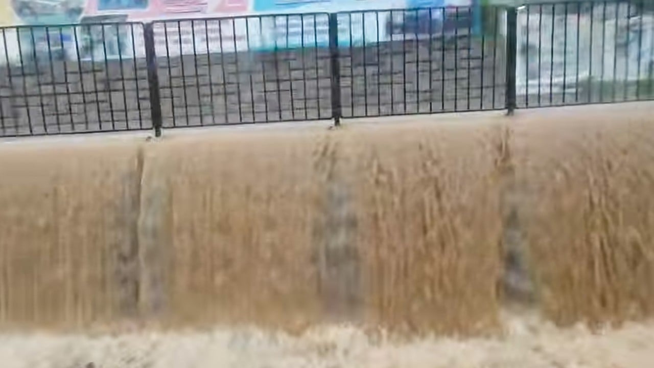 Clips of flooded Hong Kong rivers, streets go viral online after heavy rain