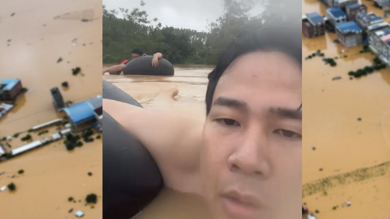 Chinese man swims 3 hours clutching tyre to check on parents in flooded village