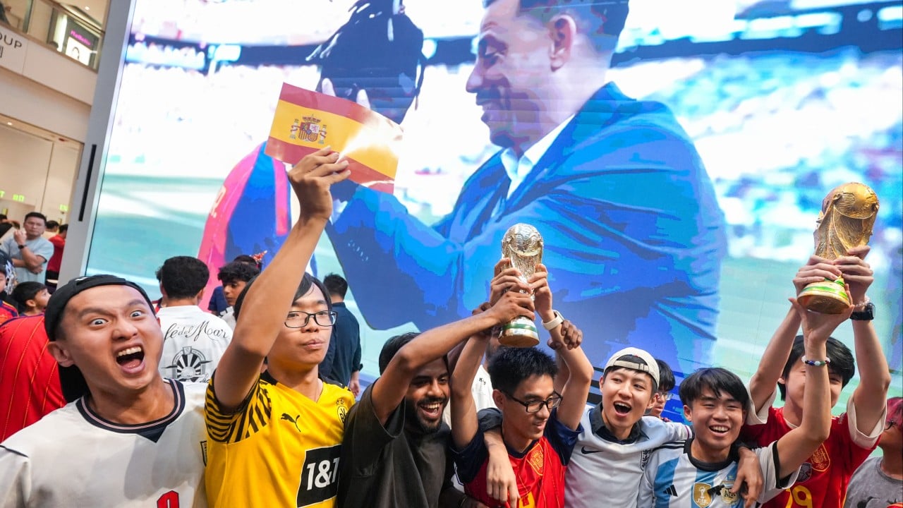 Dim sum and bubble tea at 3am: football fans pack Hong Kong malls for World Cup final