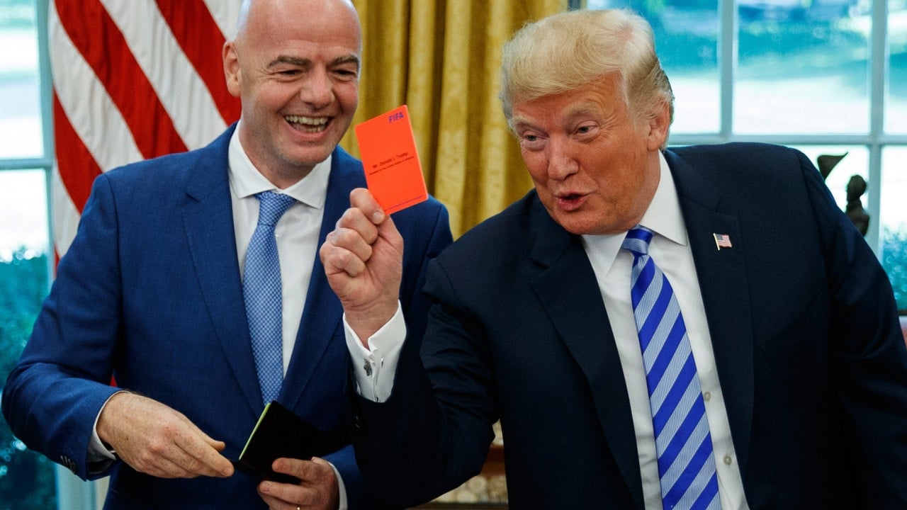 Trump and Infantino set to face red-card protest at Fifa World Cup final
