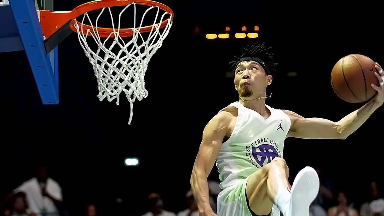 Watch China’s Chen Dengxing soar over 6 people, stun Shaq in Dunkman season opener