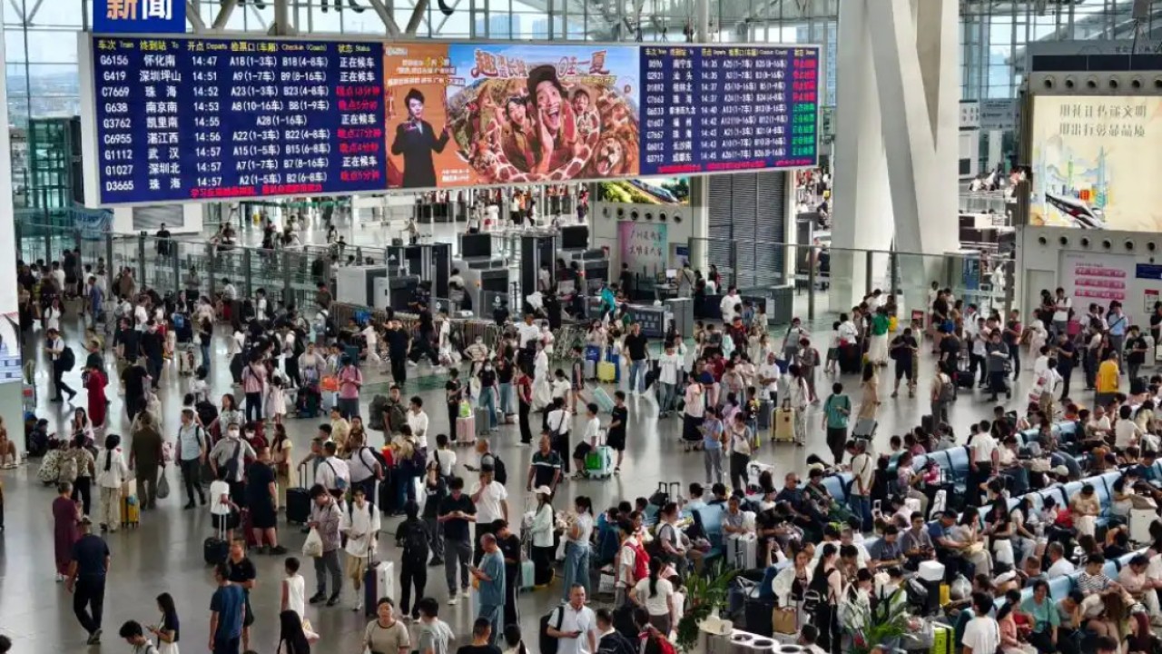 Rail and air services cancelled and schools shut as southern China braces for Typhoon Noul
