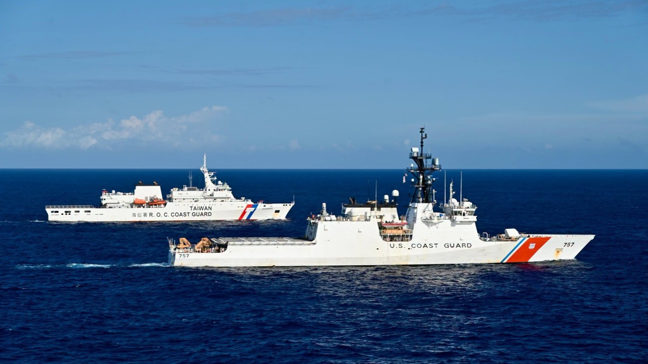 US posts photo of coastguard working with Taiwan after Beijing starts patrols