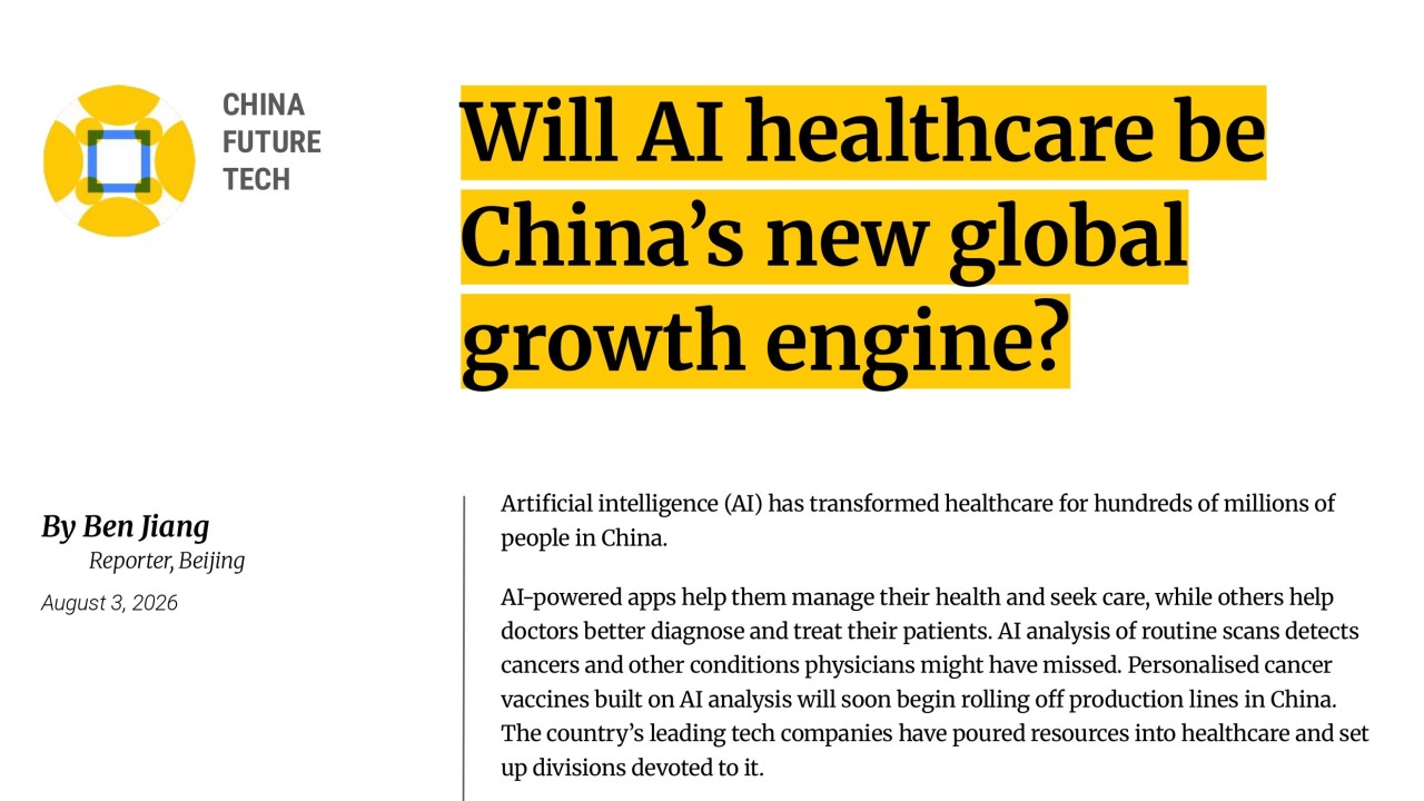 Will AI healthcare be China’s new global growth engine?