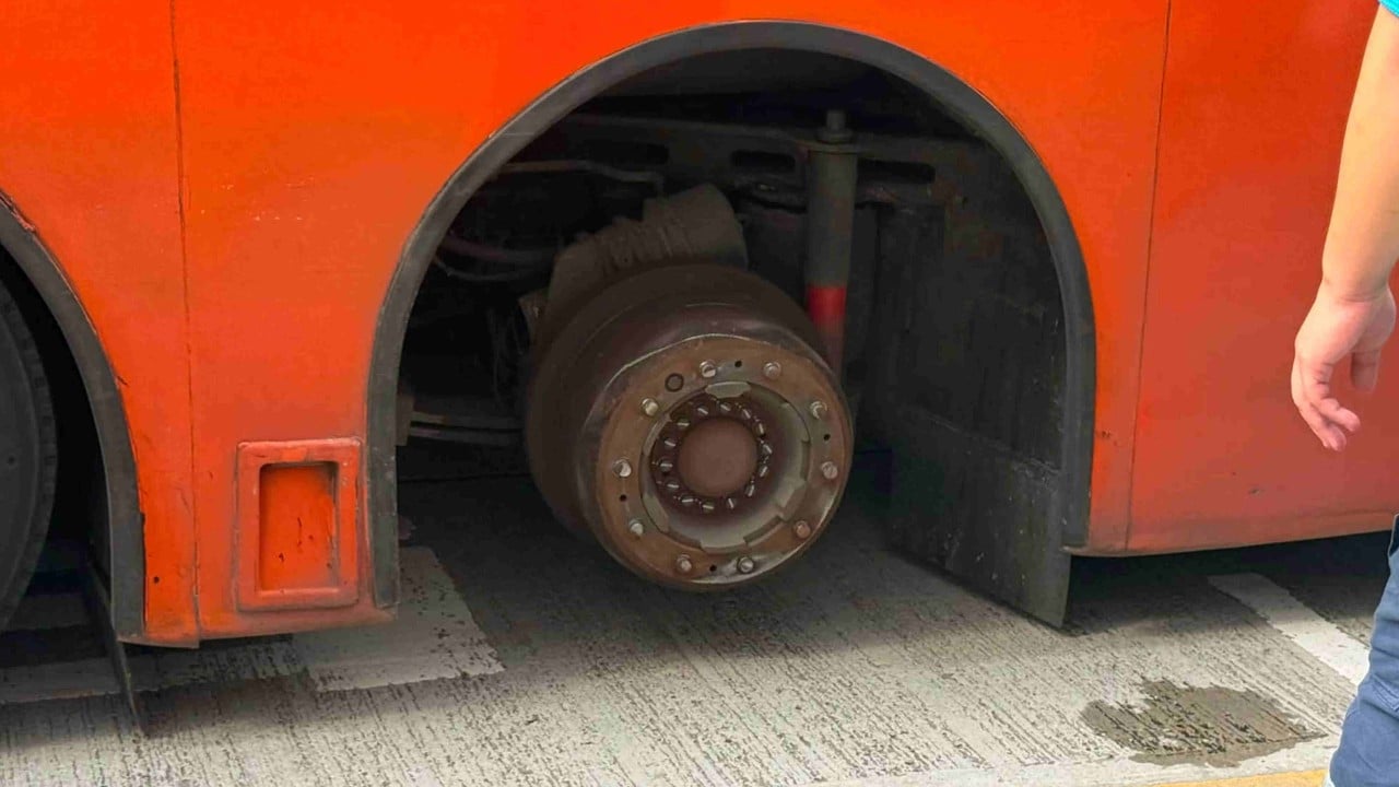 Lucky escape for boy, 7, after wheel comes off KMB double-decker bus in Hong Kong