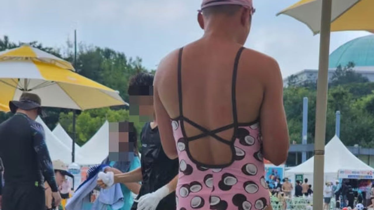 South Korean pool-goer makes waves online in pink swimsuit amid record heatwave