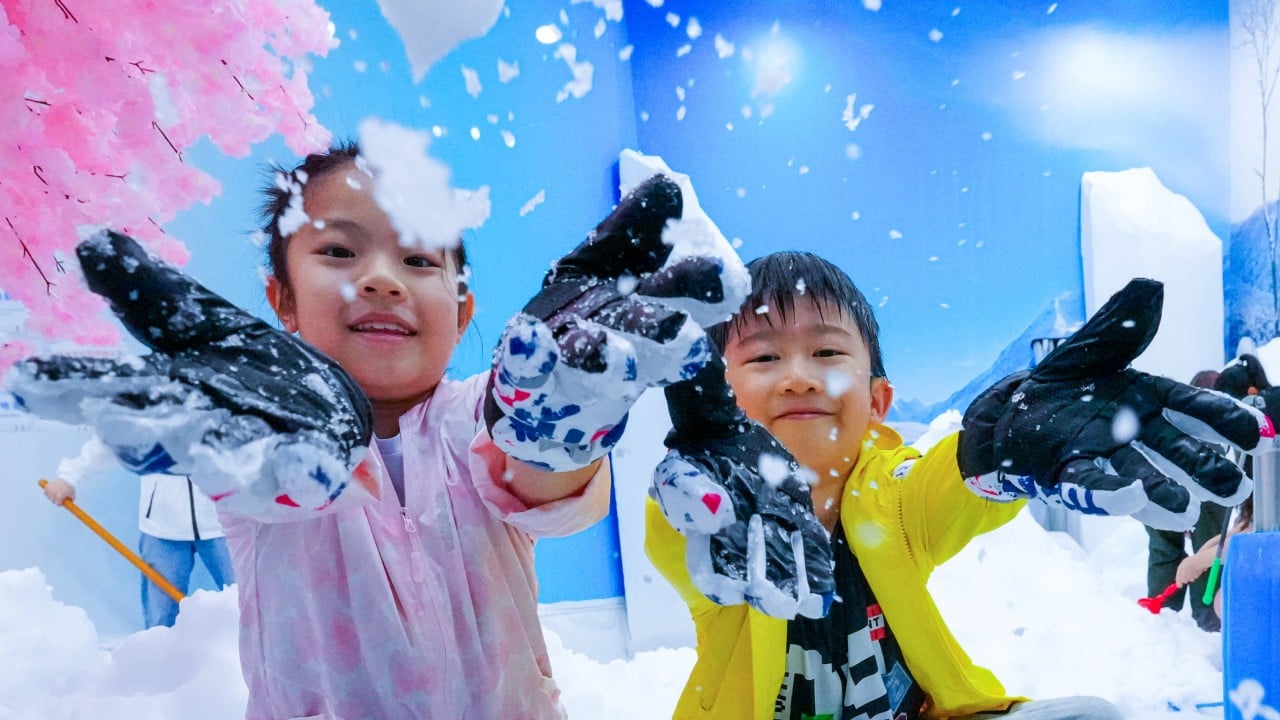 ‘Like a fridge’: families cool off in snow parks, malls as helpers struggle in record heat