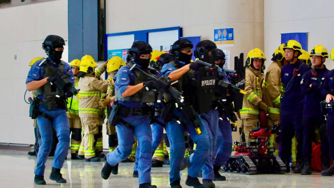 Hong Kong stages first counterterrorism drill at redeveloped Huanggang crossing