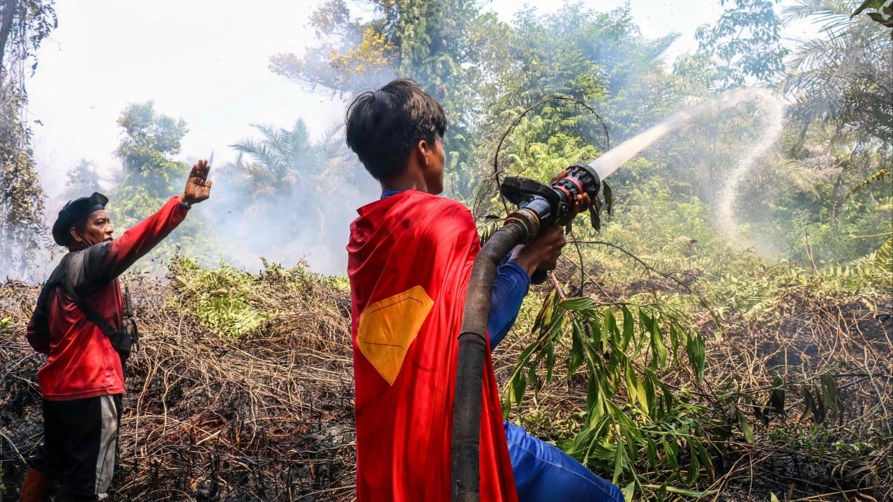 Indonesia teen with ‘Superman’ cape fights haze fires, minister hails ‘forest hero’
