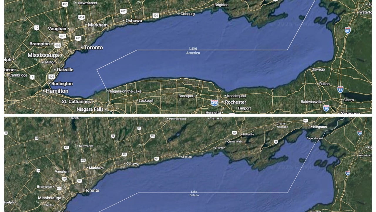 Lake Ontario now called ‘Lake America’ on Google Maps for US users after Trump order
