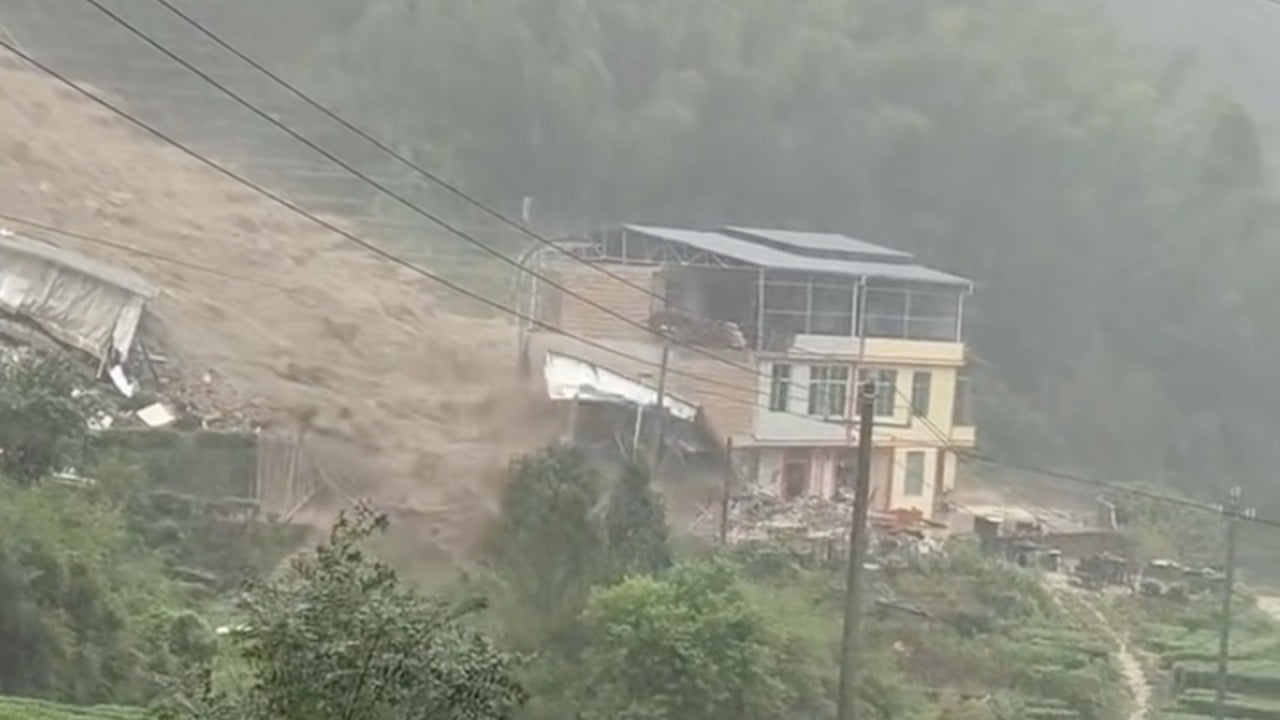Typhoon Saudel: days of flooding trigger fatal landslide in central China