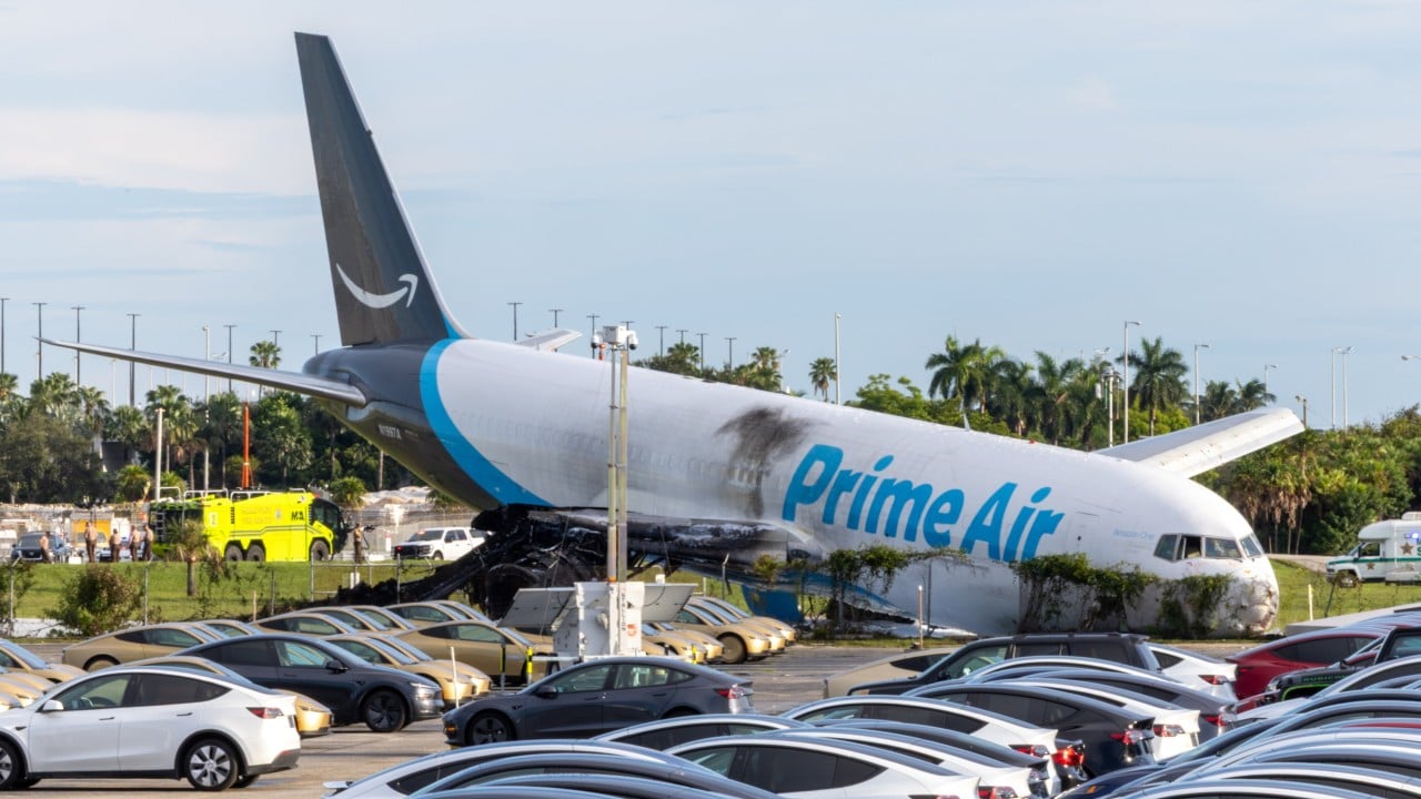 Amazon cargo plane overshoots runway at Miami airport, killing at least 5