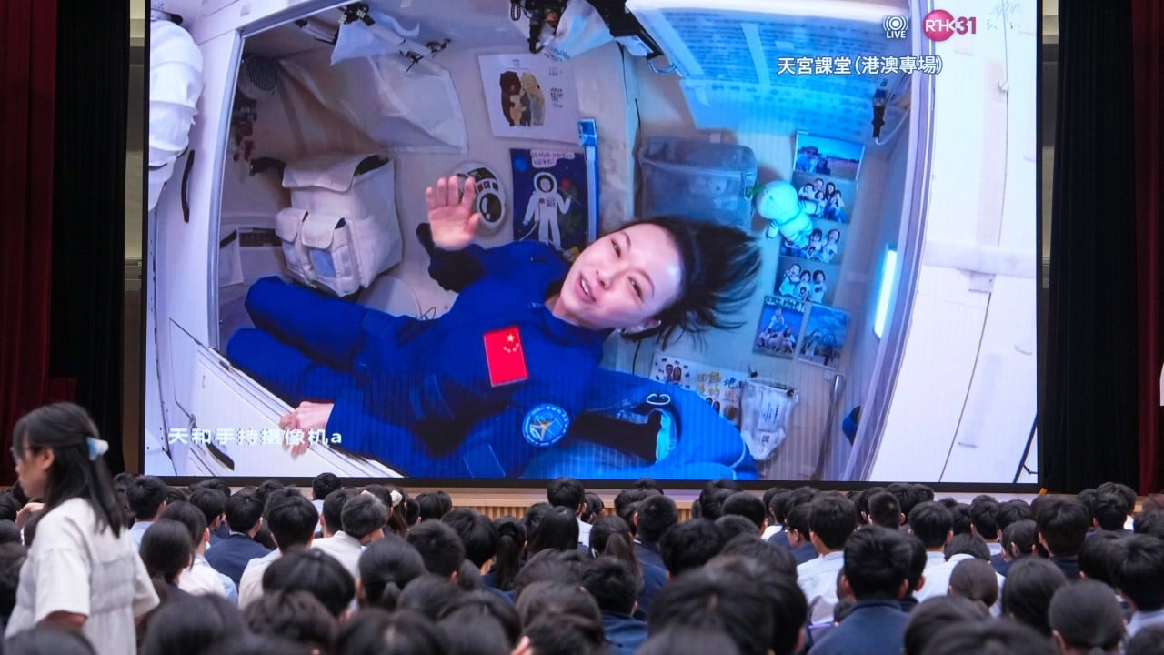 Hong Kong astronaut inspires pupils across city’s school halls in historic live lecture
