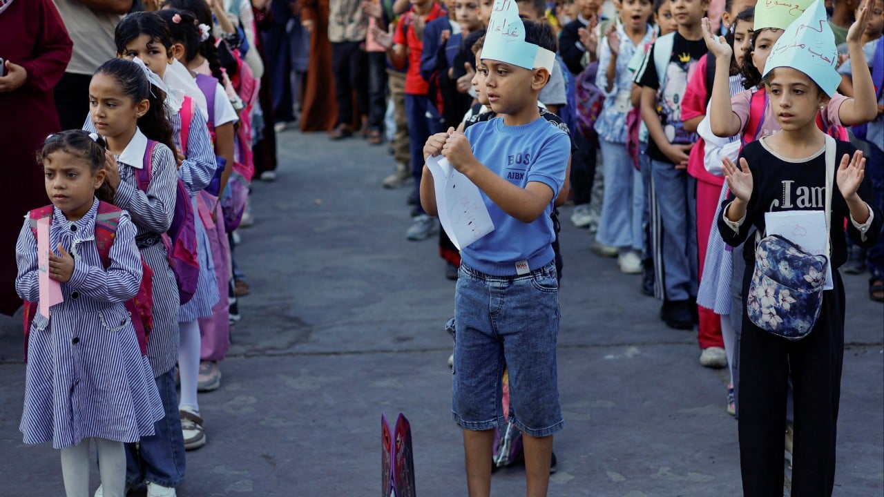 Gaza children return to in-person schools for first time in 3 years