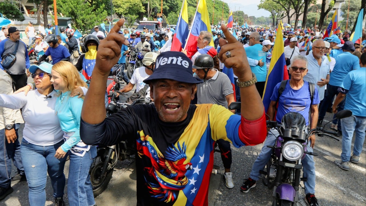 Venezuelans rally to demand opposition leader’s safe return and presidential elections