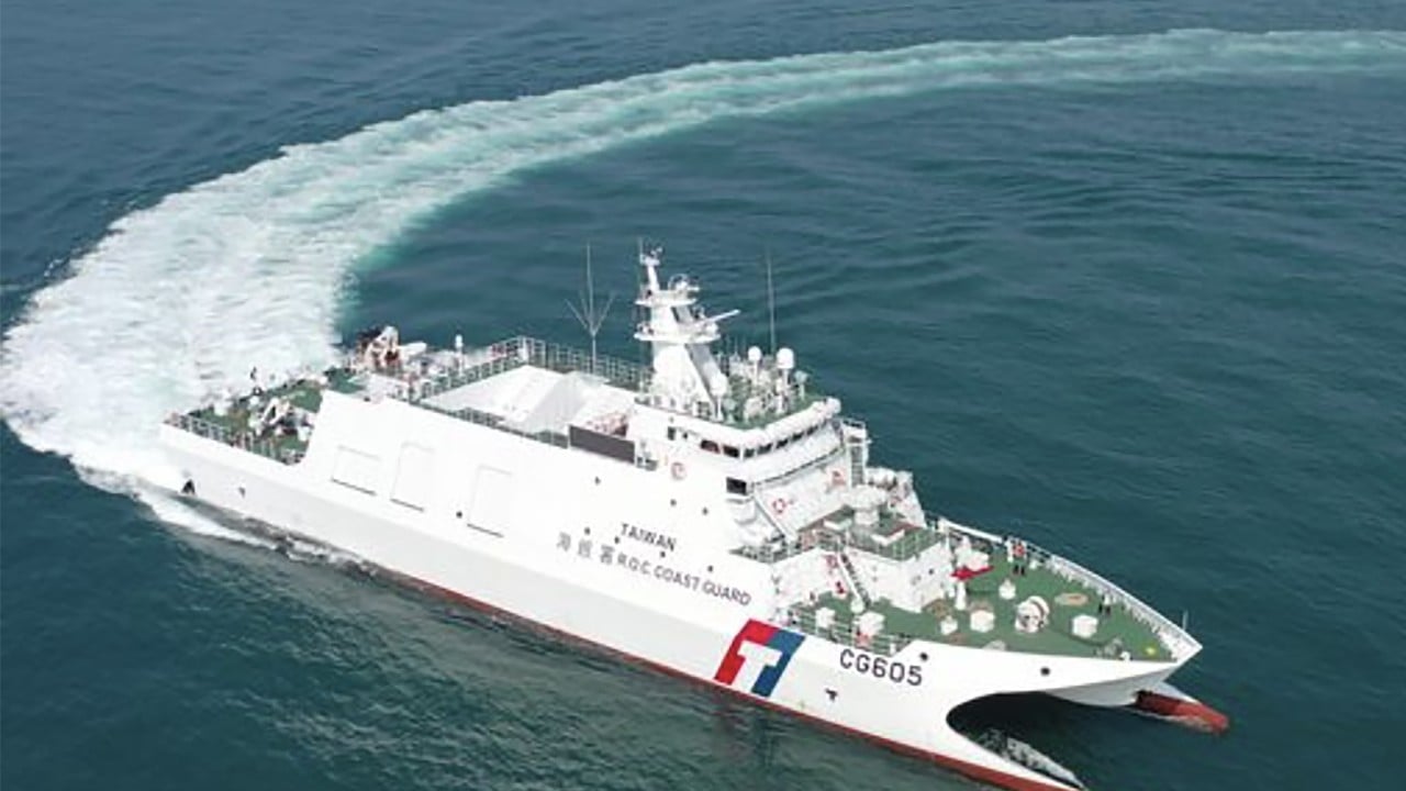 Taiwan coastguard uses water cannons to warn off mainland Chinese fishing vessel