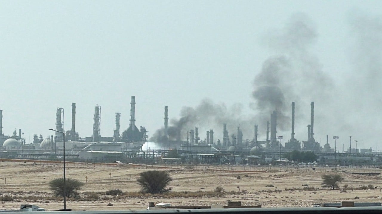 Flames, smoke seen at Aramco facility south of Saudi capital