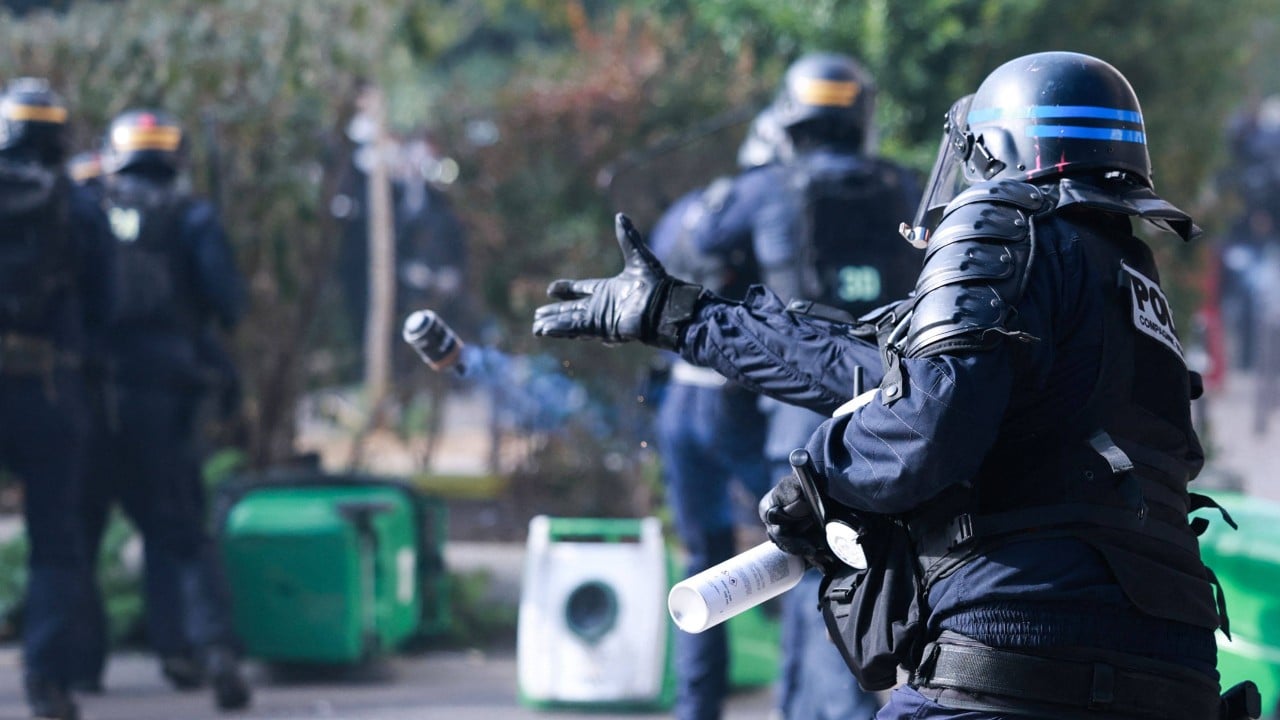 France halts use of stun grenades in policing of student protests