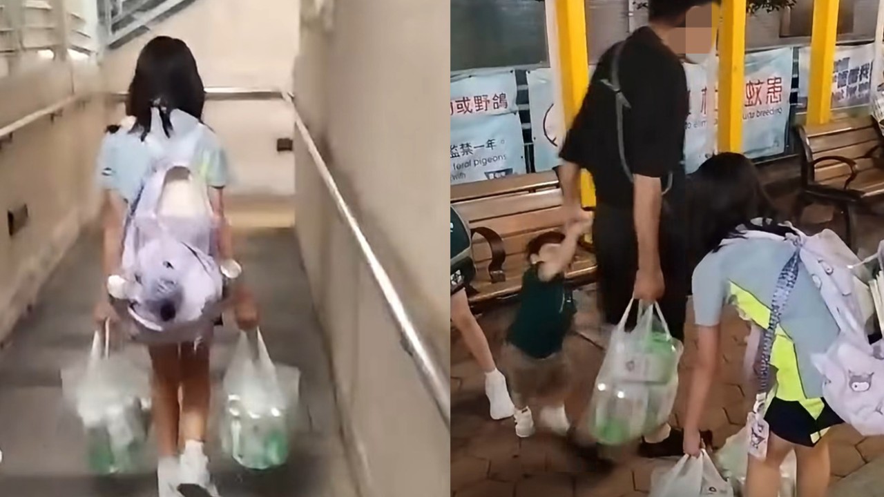 Girl filmed carrying beer bags to be placed in temporary care with siblings