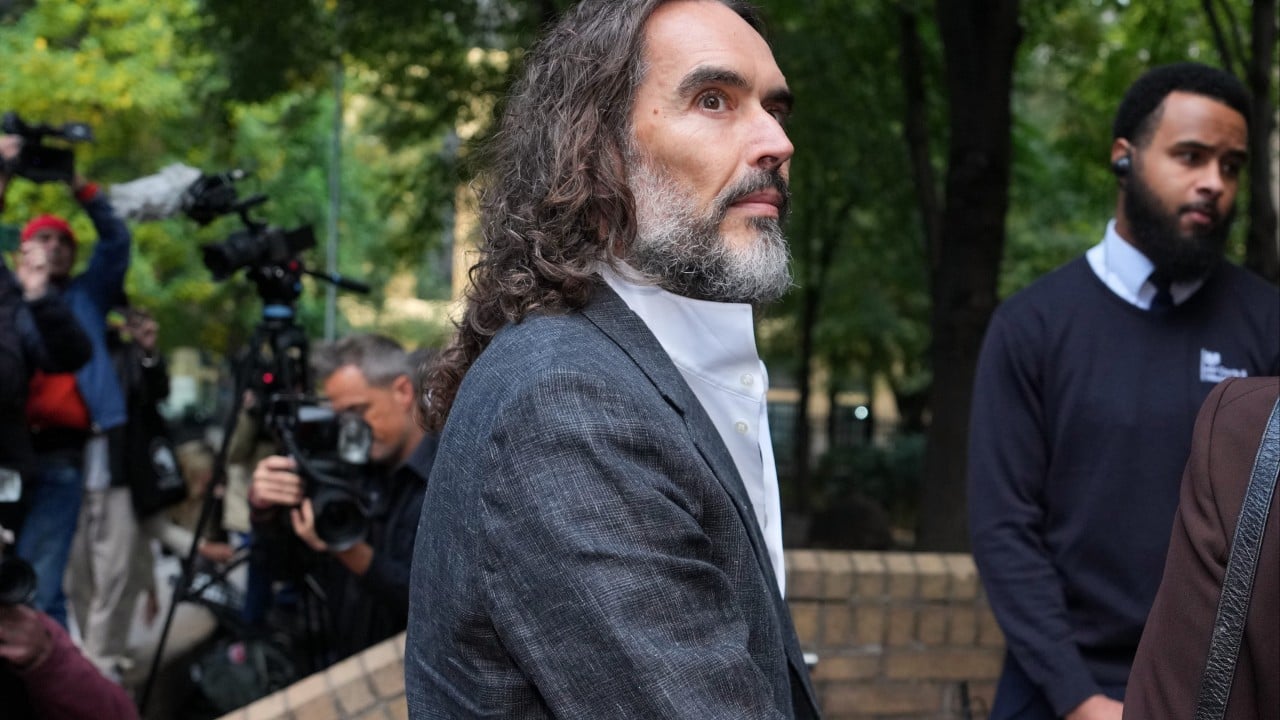 UK comedian Russell Brand in London court for rape trial start