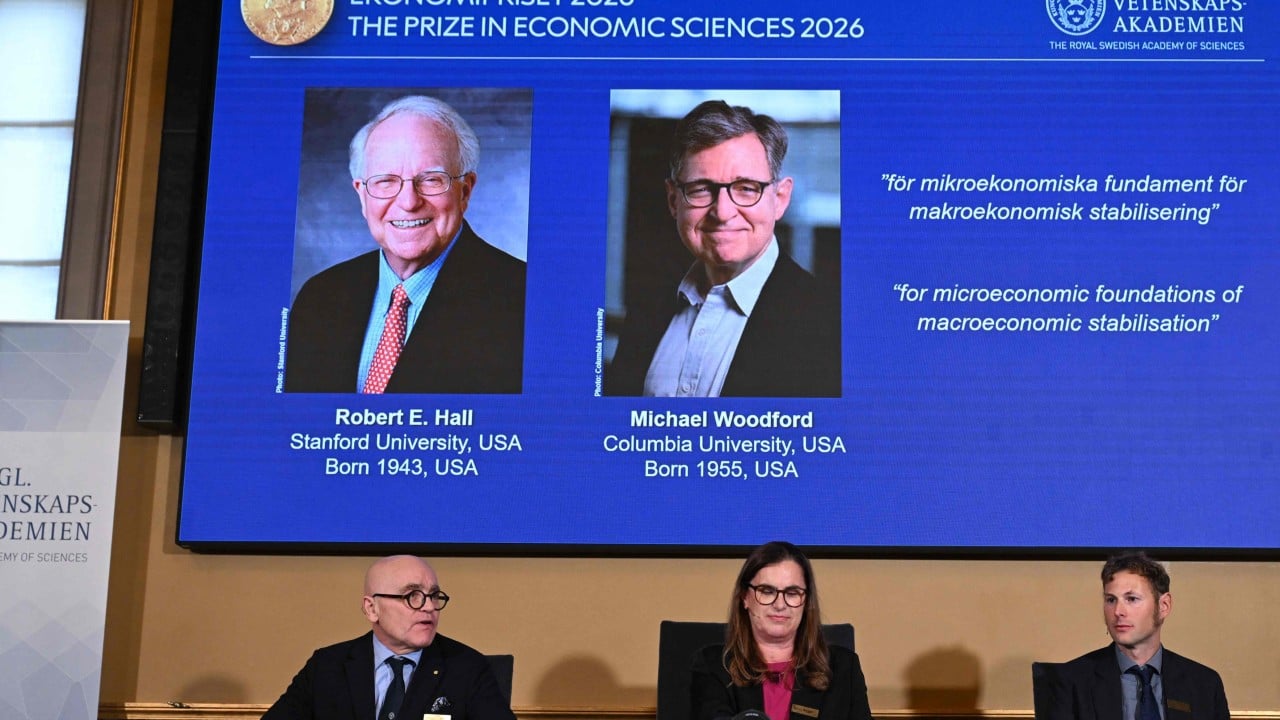 ⁠US economists Robert ⁠Hall, Michael Woodford win 2026 Nobel economics prize
